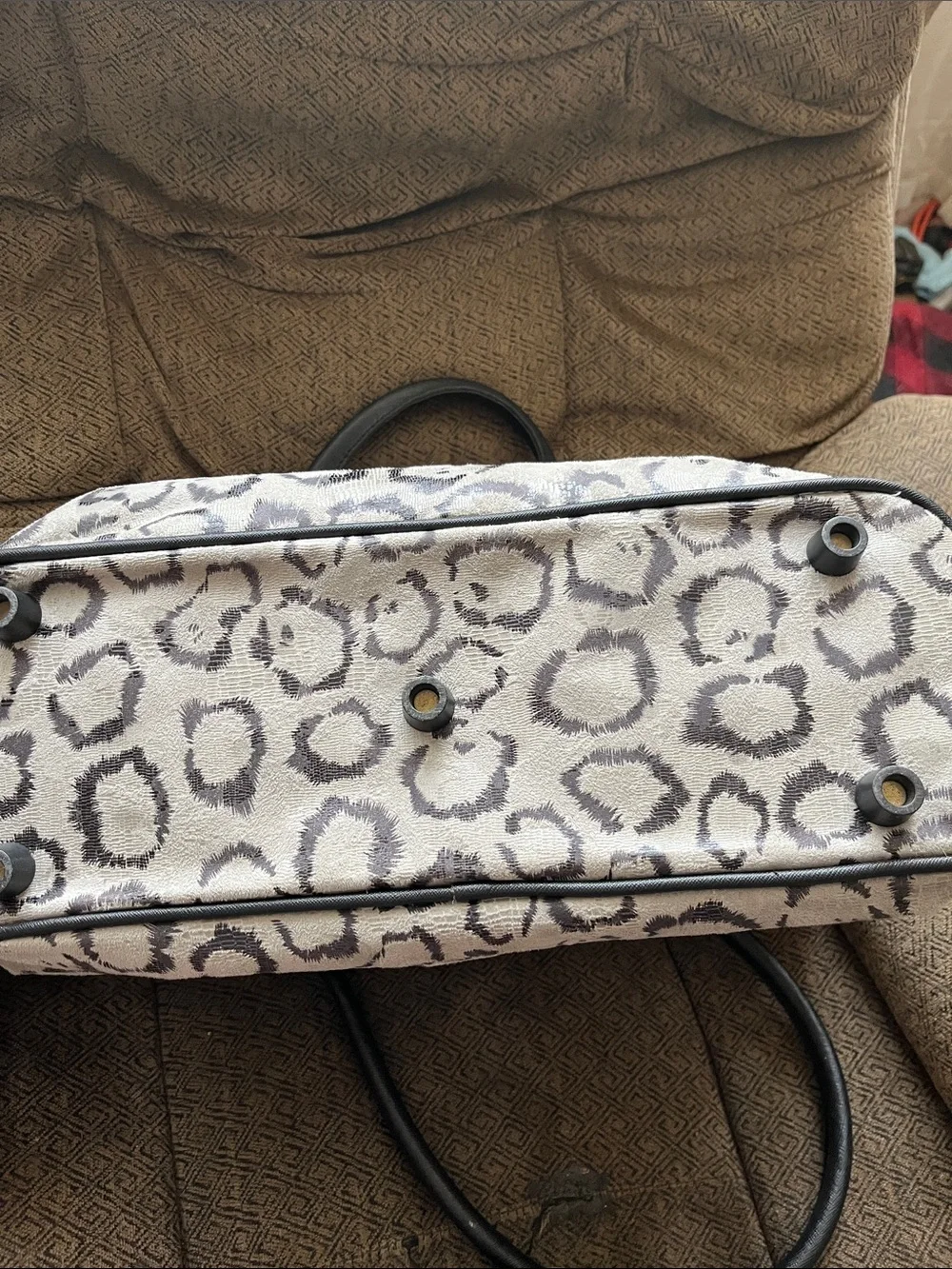 Nicole Miller New York Carry On Tote- grey black cheetah print